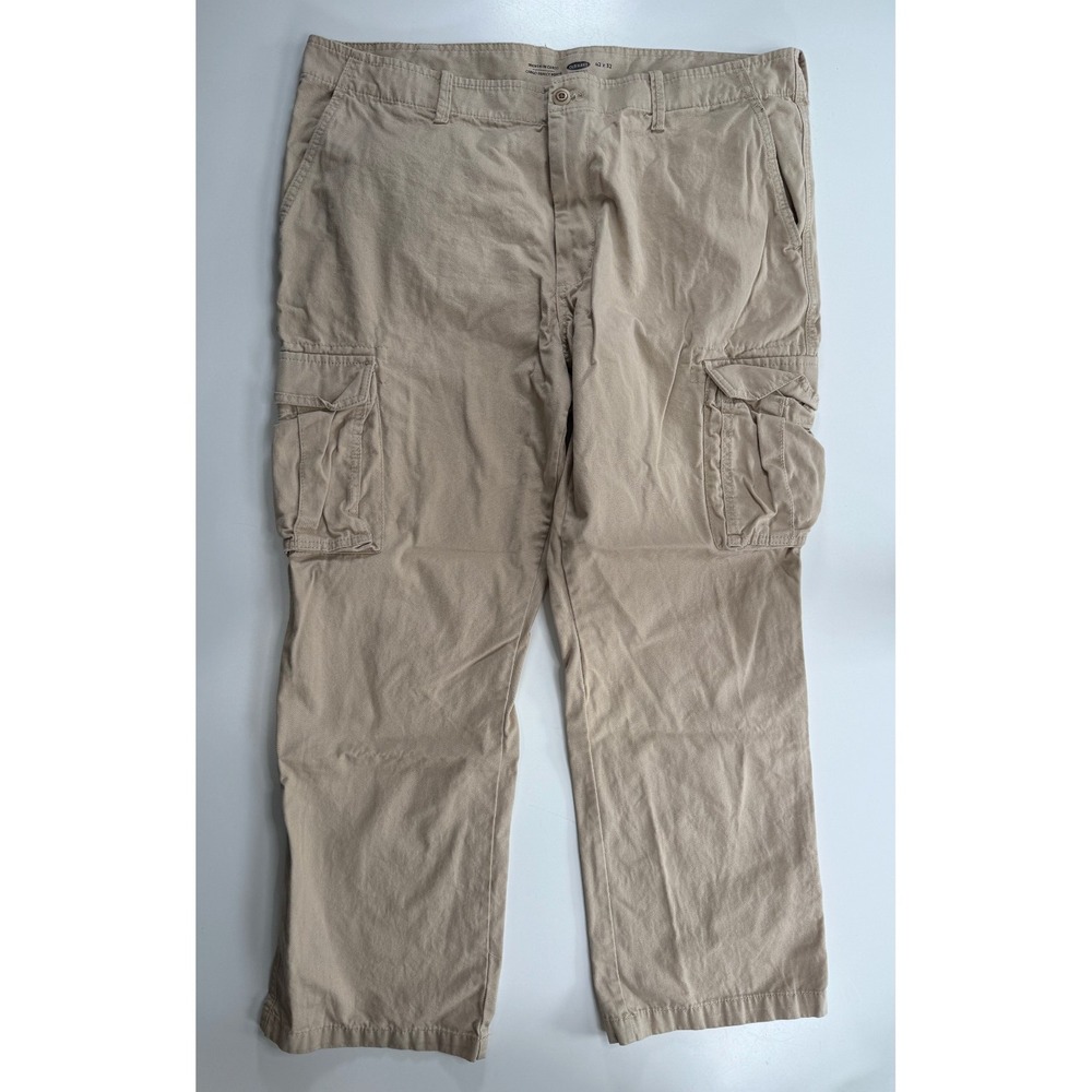 Old Navy The Broken In Cargo Pants Mens 42x32 (42x30.5) Beige Straight Relaxed